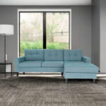 108 Inch Blue L Shaped Sofa and Chaise Sectional 10 108 Inch Blue L Shaped Sofa and Chaise Sectional