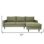 37-Inch Dark Green L Shaped Two Piece Sectional Sofa 10 37-Inch Dark Green L Shaped Two Piece Sectional Sofa