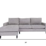 115 Inch Gray L Shaped Two Piece Corner Sectional Sofa 10 115 Inch Gray L Shaped Two Piece Corner Sectional Sofa