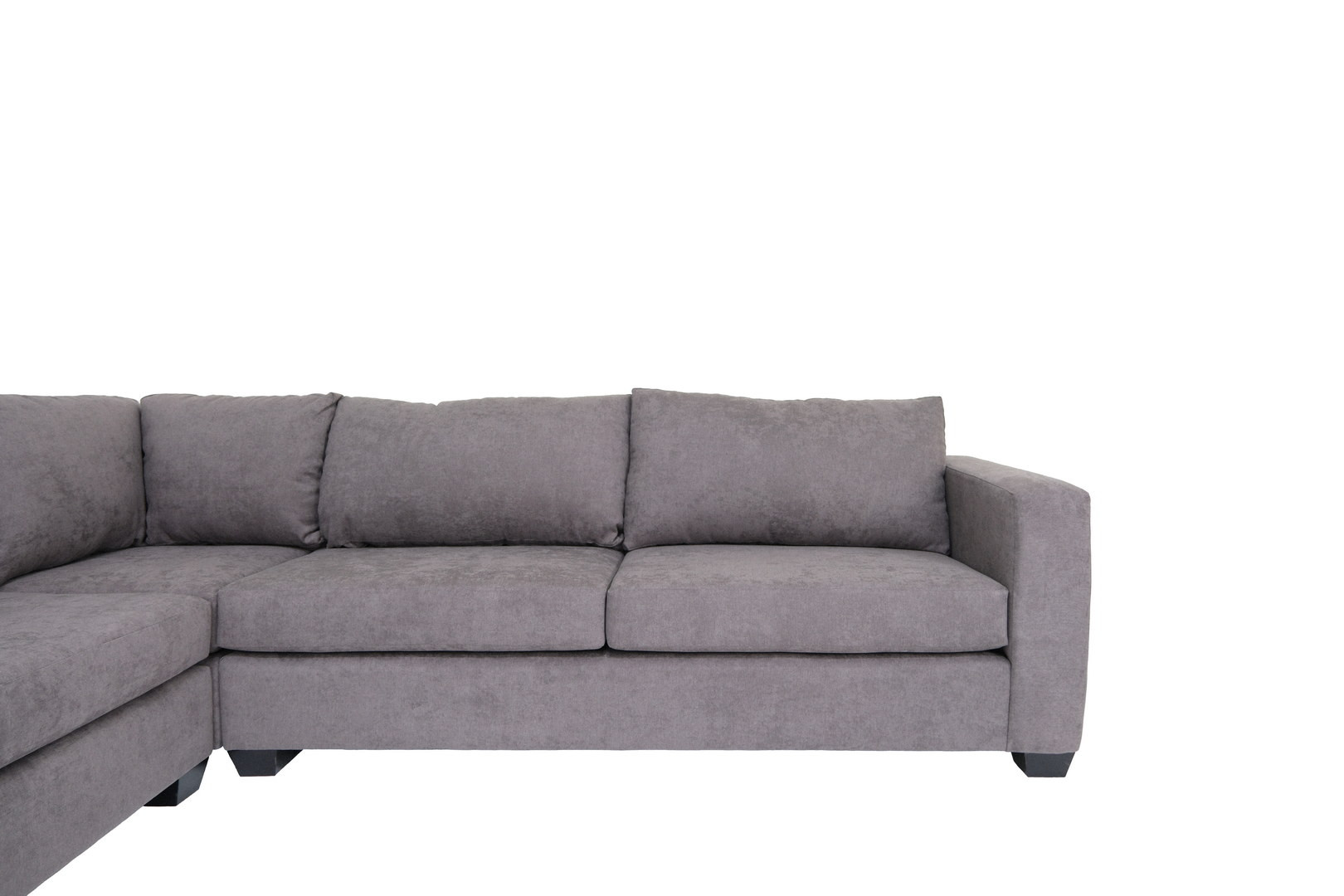 120 Inch Gray L Shaped Corner Sectional with Wood Legs 3 120 Inch Gray L Shaped Corner Sectional with Wood Legs - Image 3