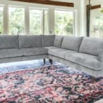 110 Inch Silver Velvet L Shaped Corner Sectional Sofa