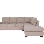 115 Inch Tan L Shaped Two Piece Sectional Sofa (Right Facing)