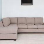 115 Inch Tan L Shaped Two Piece Sectional Sofa (Left Facing)