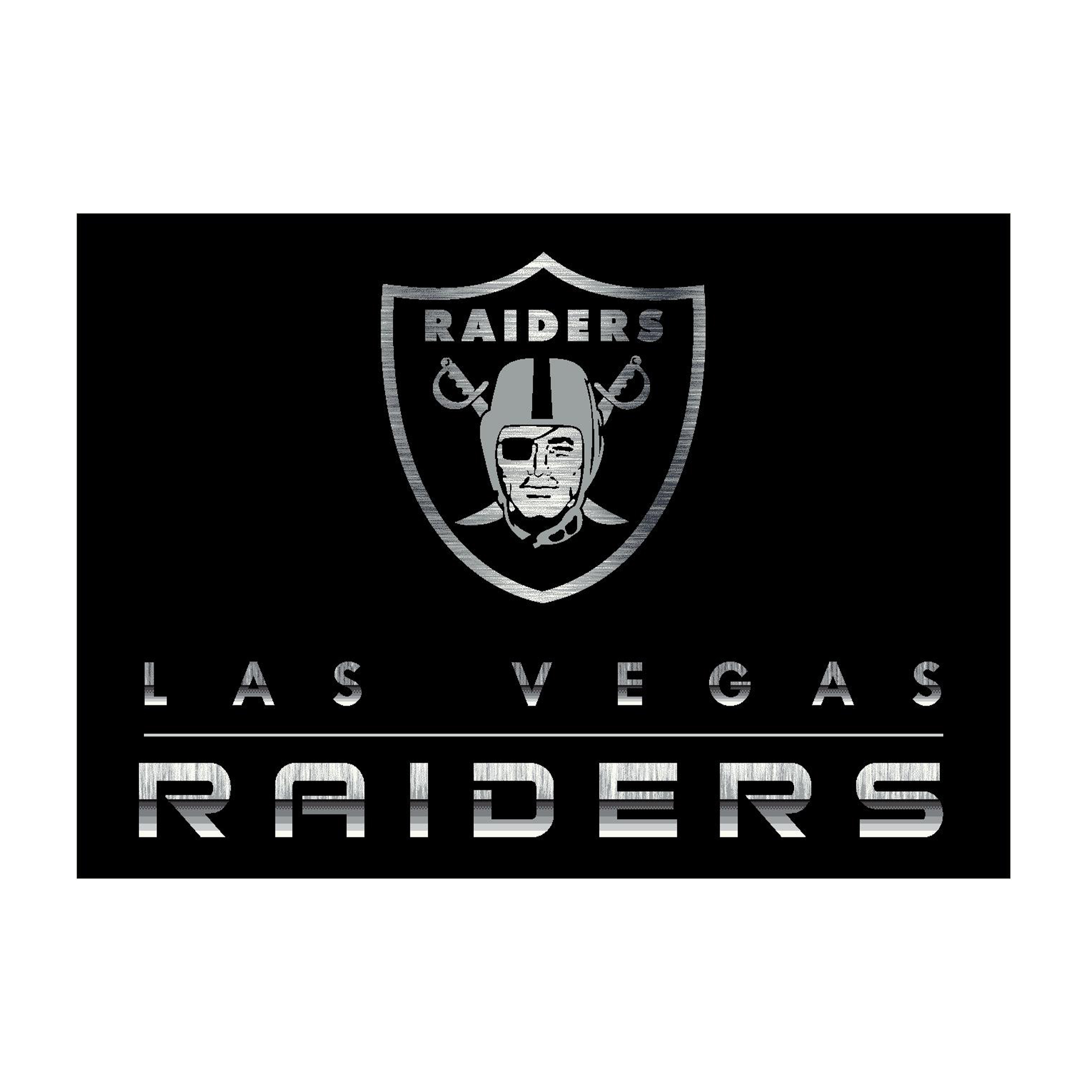 las vegas raiders chrome 8x11 area rug