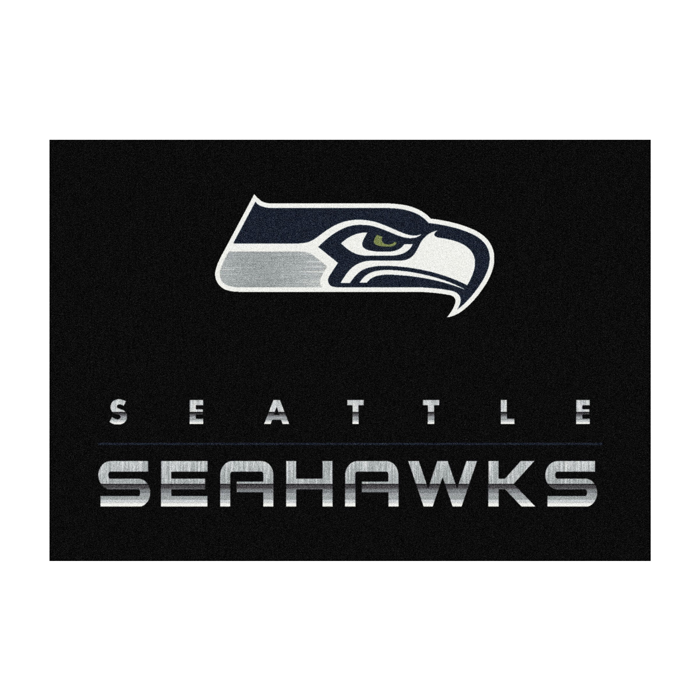 seattle seahawks chrome 8x11 area rug officially licensed