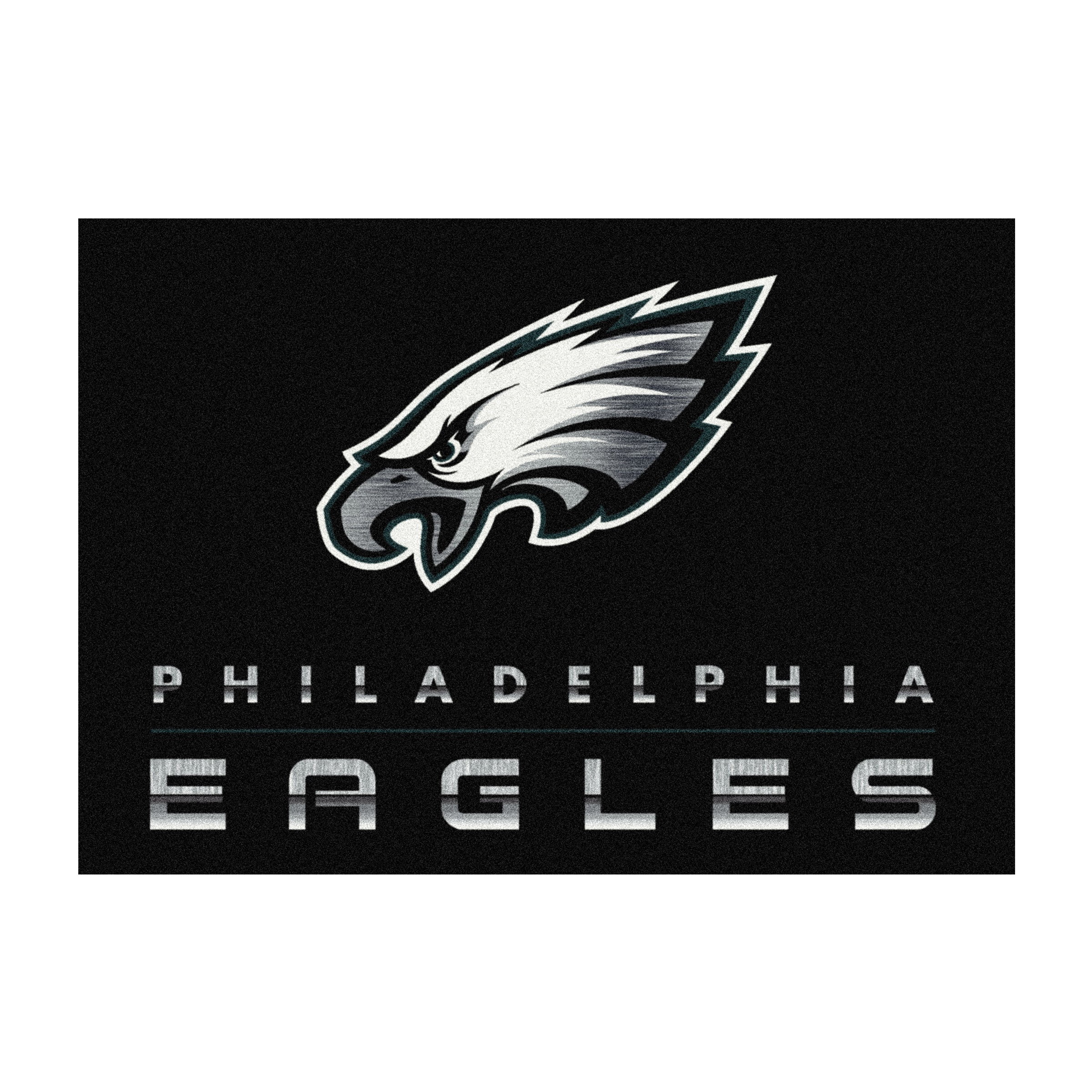 philadelphia eagles 8x11 chrome area rug officially licensed nfl