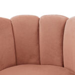 27 Inch Blush Velvet Tufted Swivel Barrel Chair Modern Style