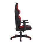 Red and Black Adjustable Swivel Faux Leather Gaming Chair