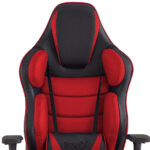 Red and Black Adjustable Swivel Faux Leather Gaming Chair