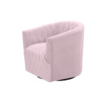 31-Inch Blush Velvet Tufted Swivel Barrel Accent Chair 7 31-Inch Blush Velvet Tufted Swivel Barrel Accent Chair