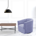 31 Inch Lilac Velvet Tufted Swivel Barrel Accent Chair 10 31 Inch Lilac Velvet Tufted Swivel Barrel Accent Chair