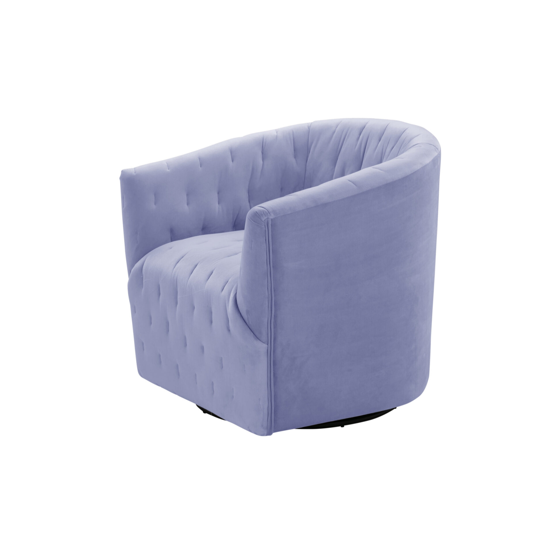 31 Inch Lilac Velvet Tufted Swivel Barrel Accent Chair 1 31 Inch Lilac Velvet Tufted Swivel Barrel Accent Chair