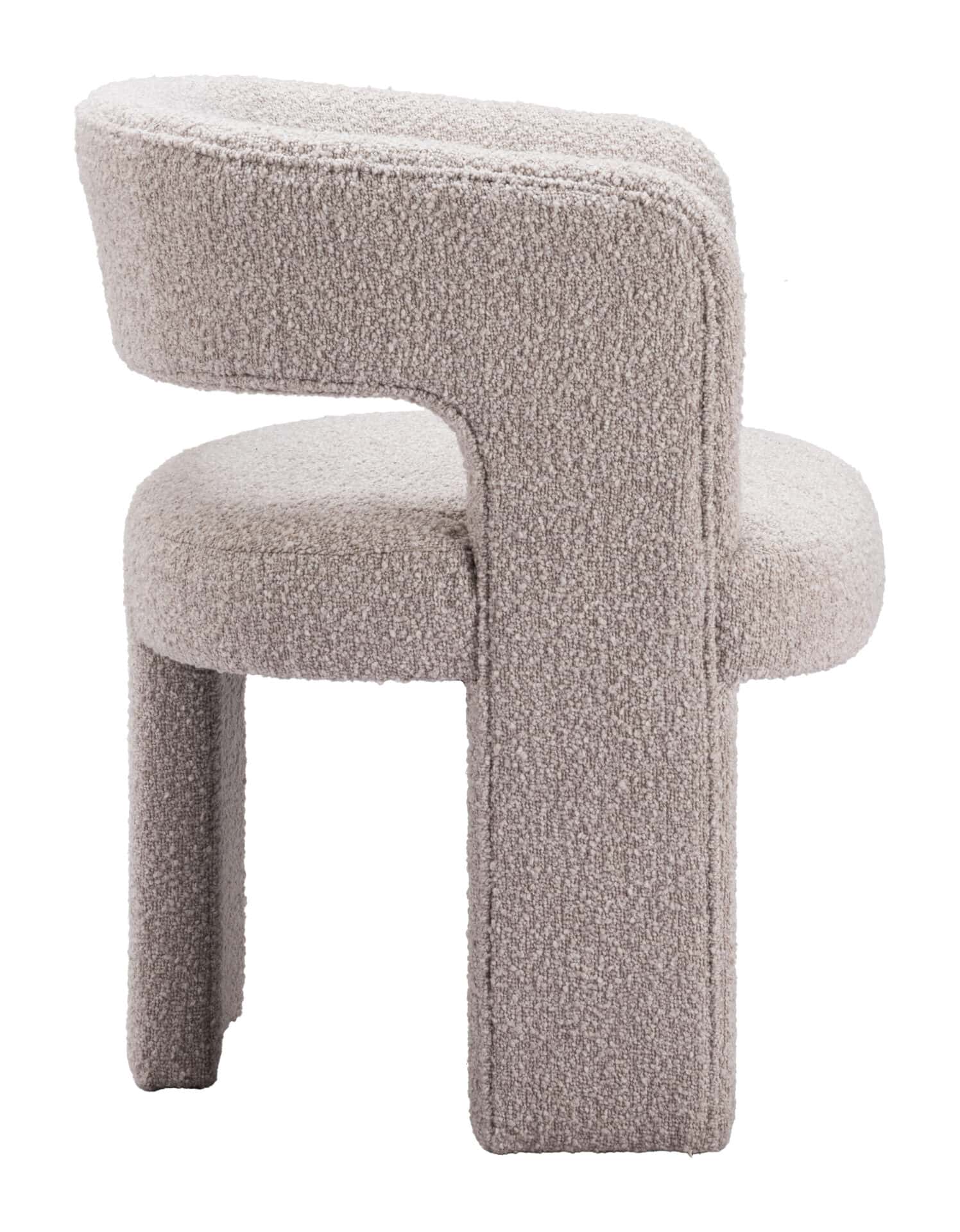 Sandy Beige Modern Accent Chair with Shearling Fabric and Armrest Support 2 Sandy Beige Modern Accent Chair with Shearling Fabric and Armrest Support - Image 2