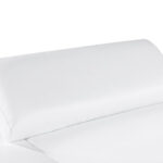 70 Inch White and Silver Top Grain Leather Loveseat