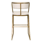 30 Inch Beige and Brass Steel Low Back Bar Stool 14 30 Inch Beige and Brass Steel Low Back Bar Stool