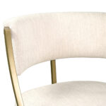 25 Inch Beige and Brass Steel Low Back Bar Stool 15 25 Inch Beige and Brass Steel Low Back Bar Stool
