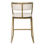 25 Inch Beige and Brass Steel Low Back Bar Stool 14 25 Inch Beige and Brass Steel Low Back Bar Stool