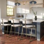25 Inch Beige and Brass Steel Low Back Bar Stool 18 25 Inch Beige and Brass Steel Low Back Bar Stool