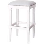 31-Inch Light Gray and White Backless Bar Stool 6 31-Inch Light Gray and White Backless Bar Stool