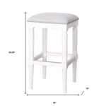 31-Inch Light Gray and White Backless Bar Stool 10 31-Inch Light Gray and White Backless Bar Stool