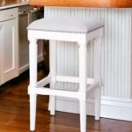 31-Inch Light Gray and White Backless Bar Stool 7 31-Inch Light Gray and White Backless Bar Stool