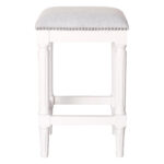 27 Inch Gray and Antiqued White Backless Counter Height Bar Stool 9 27 Inch Gray and Antiqued White Backless Counter Height Bar Stool