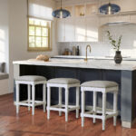 27 Inch Gray and Antiqued White Backless Counter Height Bar Stool 15 27 Inch Gray and Antiqued White Backless Counter Height Bar Stool
