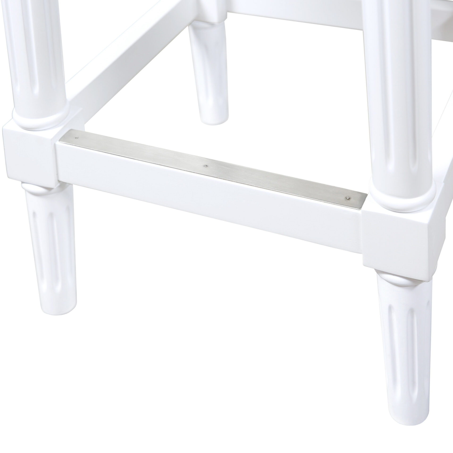 27 Inch Gray and Antiqued White Backless Counter Height Bar Stool 5 27 Inch Gray and Antiqued White Backless Counter Height Bar Stool - Image 5