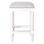 27 Inch Gray and Antiqued White Backless Counter Height Bar Stool 11 27 Inch Gray and Antiqued White Backless Counter Height Bar Stool