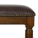 27 Inch Brown Backless Solid Wood Counter Height Bar Stool