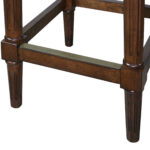 27 Inch Brown Backless Solid Wood Counter Height Bar Stool