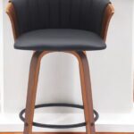 26 Inch Black and Wood Brown Swivel Counter Height Bar Stool 10 26 Inch Black and Wood Brown Swivel Counter Height Bar Stool