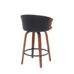 26 Inch Black and Wood Brown Swivel Counter Height Bar Stool 13 26 Inch Black and Wood Brown Swivel Counter Height Bar Stool