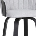 26-Inch Light Gray and Black Swivel Bar Stool with Arms 17 26-Inch Light Gray and Black Swivel Bar Stool with Arms