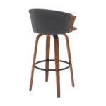 30-Inch Gray and Wood Brown Swivel Bar Stool 13 30-Inch Gray and Wood Brown Swivel Bar Stool