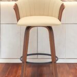 30 Inch Cream and Wood Brown Swivel Bar Stool 10 30 Inch Cream and Wood Brown Swivel Bar Stool