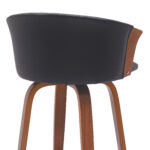 30 Inch Black and Wood Brown Swivel Bar Stool 15 30 Inch Black and Wood Brown Swivel Bar Stool