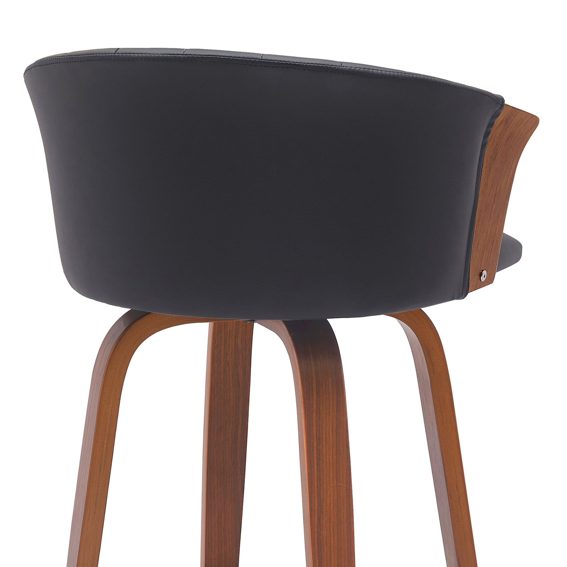 30 Inch Black and Wood Brown Swivel Bar Stool 6 30 Inch Black and Wood Brown Swivel Bar Stool - Image 6