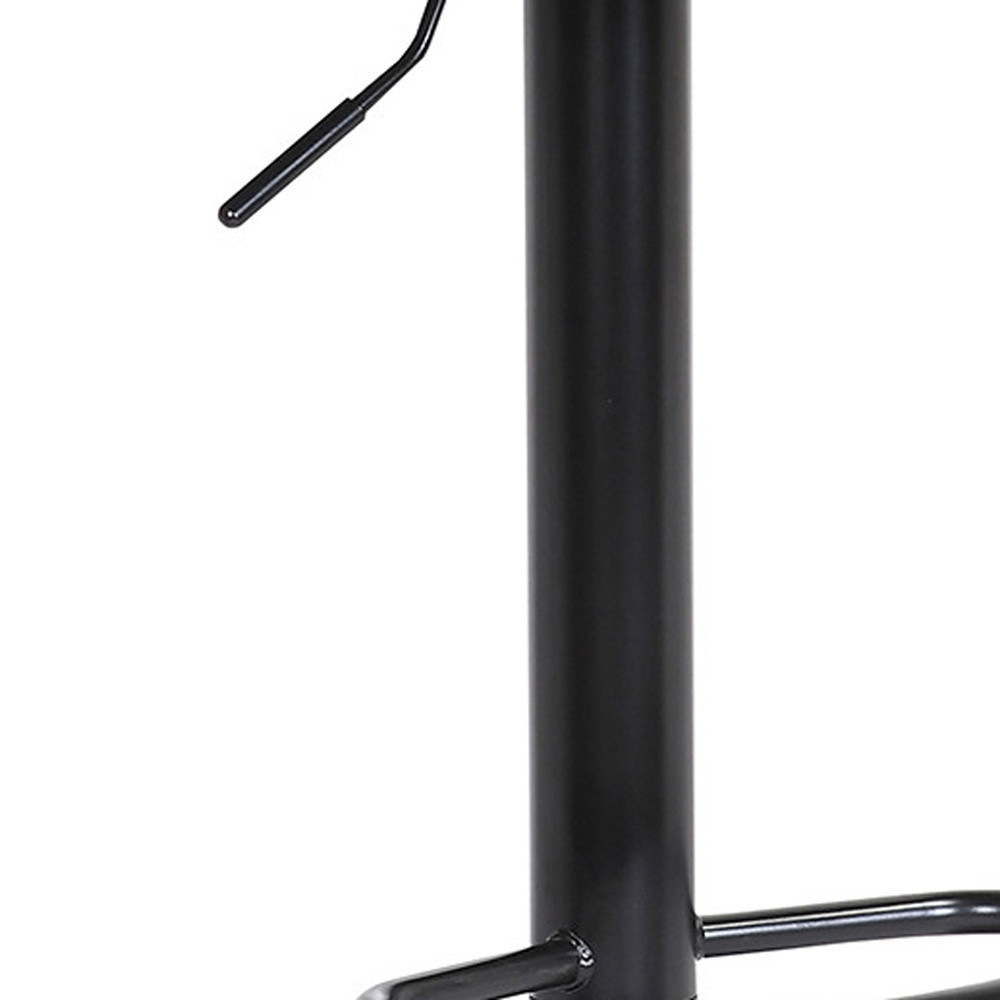 Adjustable Cream and Black Faux Leather Swivel Bar Stool 8 Adjustable Cream and Black Faux Leather Swivel Bar Stool - Image 8