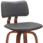 26-Inch Gray and Wood Brown Swivel Modern Counter Bar Stool 17 26-Inch Gray and Wood Brown Swivel Modern Counter Bar Stool