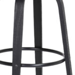 26-Inch Light Gray and Black Swivel Modern Bar Stool