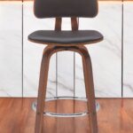 30-Inch Brown Faux Leather Swivel Low Back Bar Stool 10 30-Inch Brown Faux Leather Swivel Low Back Bar Stool