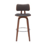 30-Inch Brown Faux Leather Swivel Low Back Bar Stool 11 30-Inch Brown Faux Leather Swivel Low Back Bar Stool