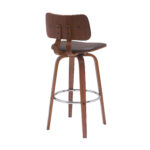 30-Inch Brown Faux Leather Swivel Low Back Bar Stool 13 30-Inch Brown Faux Leather Swivel Low Back Bar Stool