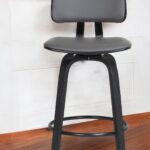 30 Inch Gray and Black Swivel Faux Leather Bar Stool 10 30 Inch Gray and Black Swivel Faux Leather Bar Stool
