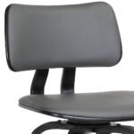 30 Inch Gray and Black Swivel Faux Leather Bar Stool 16 30 Inch Gray and Black Swivel Faux Leather Bar Stool