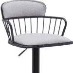Adjustable Light Gray and Black Low Back Swivel Bar Stool 17 Adjustable Light Gray and Black Low Back Swivel Bar Stool