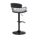 Adjustable Light Gray and Black Low Back Swivel Bar Stool 13 Adjustable Light Gray and Black Low Back Swivel Bar Stool