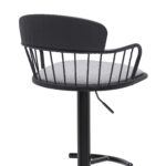 Adjustable Light Gray and Black Low Back Swivel Bar Stool 15 Adjustable Light Gray and Black Low Back Swivel Bar Stool