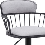 Adjustable Light Gray and Black Low Back Swivel Bar Stool 16 Adjustable Light Gray and Black Low Back Swivel Bar Stool